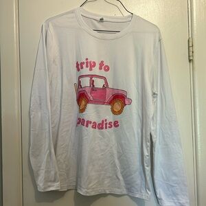 Trip to paradise jeep long sleeve shirt